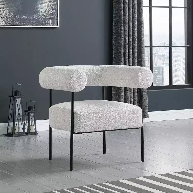Meridian Furniture,Blake Boucle Fabric Accent Chair