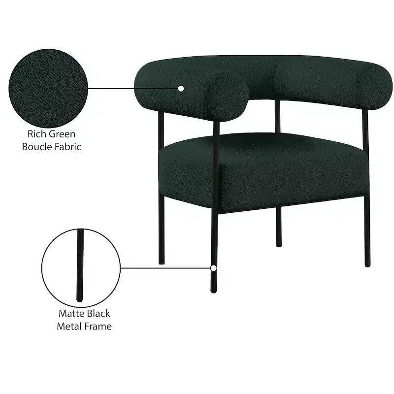 Meridian Furniture,Blake Boucle Fabric Accent Chair