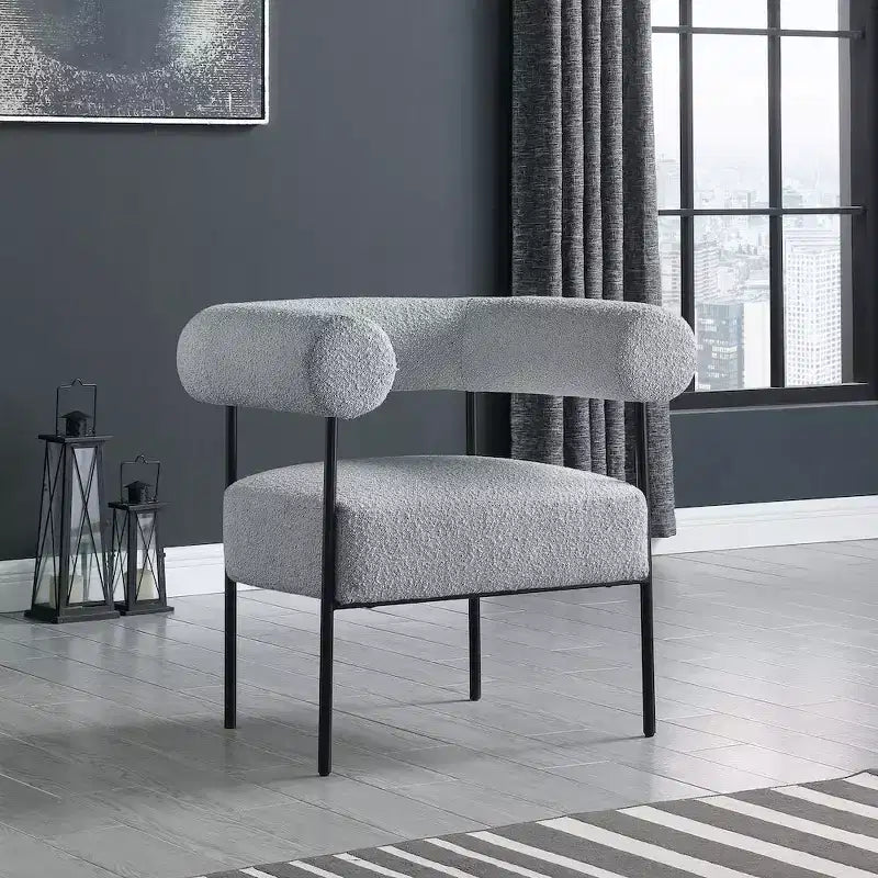 Meridian Furniture,Blake Boucle Fabric Accent Chair