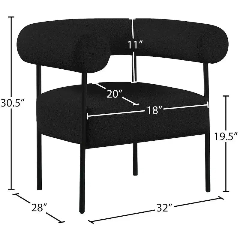 Meridian Furniture,Blake Boucle Fabric Accent Chair