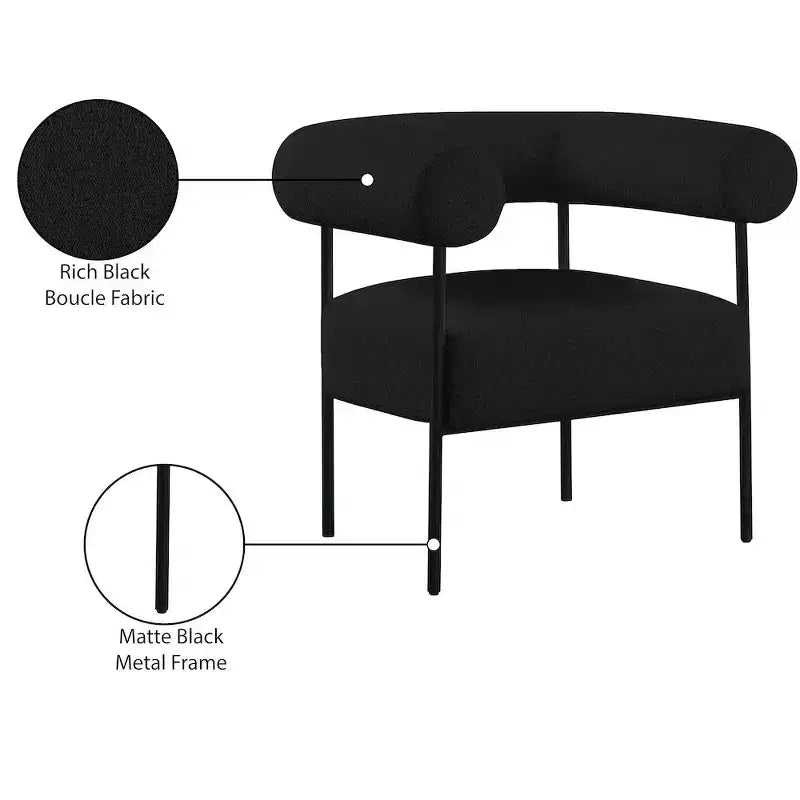 Meridian Furniture,Blake Boucle Fabric Accent Chair