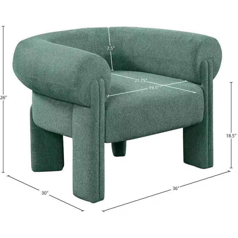 Meridian Furniture,Stefano Polyester Fabric Accent Chair