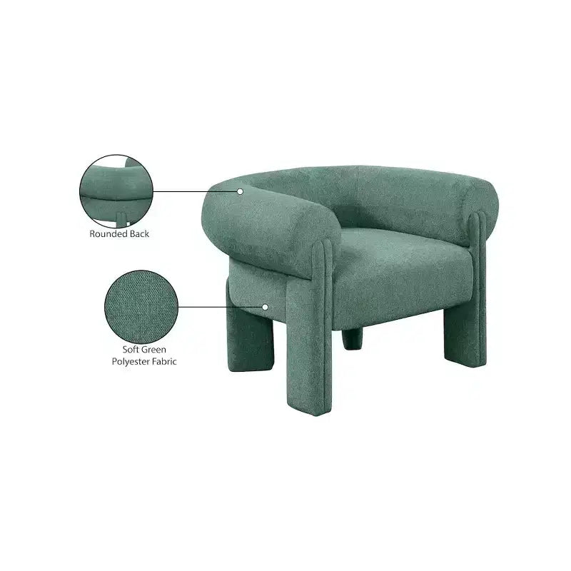 Meridian Furniture,Stefano Polyester Fabric Accent Chair