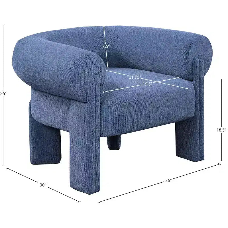 Meridian Furniture,Stefano Polyester Fabric Accent Chair