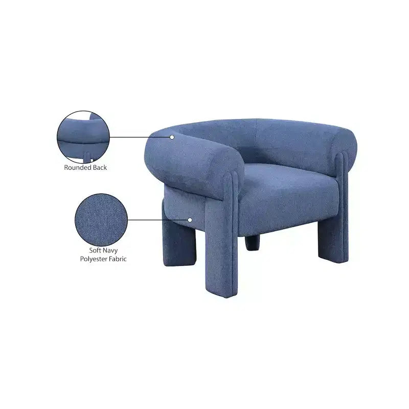 Meridian Furniture,Stefano Polyester Fabric Accent Chair