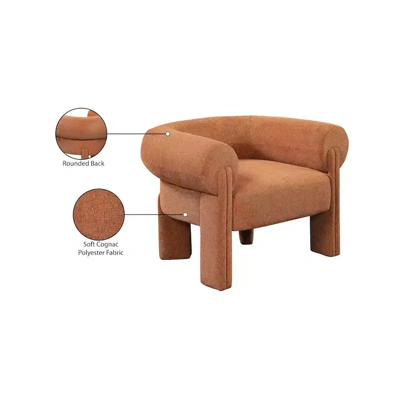 Meridian Furniture,Stefano Polyester Fabric Accent Chair