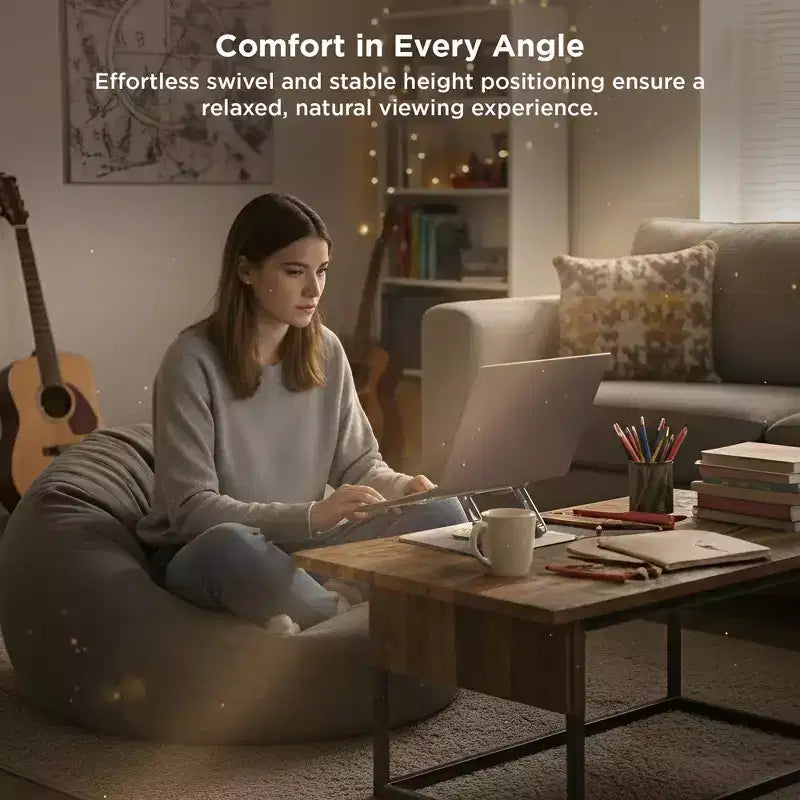 Uncaged Ergonomics Swivel Laptop Stand, Adjustable Laptop Riser for Desk to Raise, Tilt, Rotate & Cool Laptops Ergonomic Laptop Stand