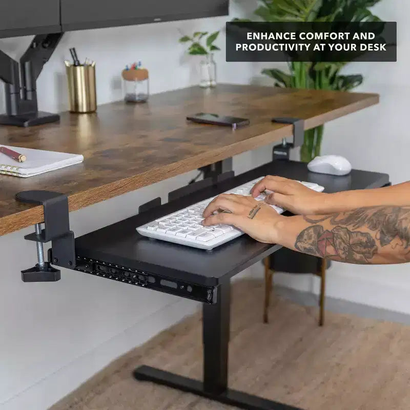 Clamp-on Keyboard Tray 30 x 11