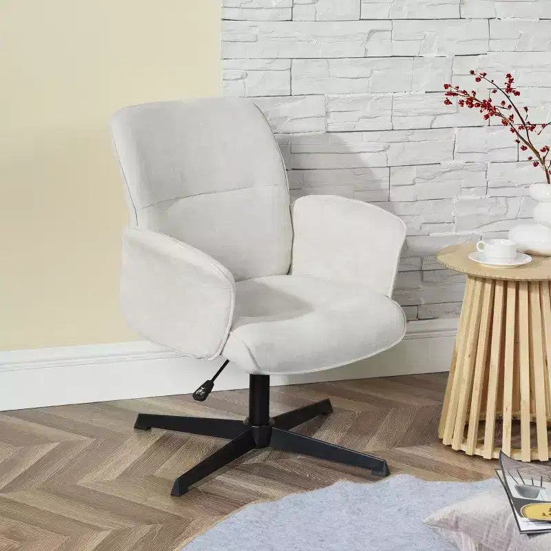 Homy Casa Adjustable Swivel Task Chair with Padded Arms for Small Home Office & Vanity