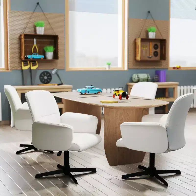 Homy Casa Adjustable Swivel Task Chair with Padded Arms for Small Home Office & Vanity