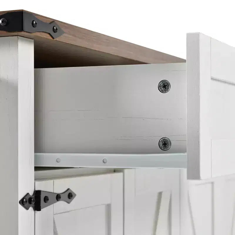 MAYEERTY Kitchen Island with Power Outlet Drop Leaf Spice Rack and Drawer Wheels for Home Kitchen Dining Room White
