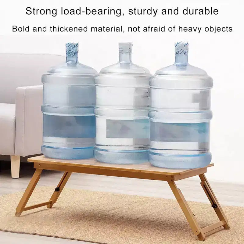 Bed Laptop Desk, Lap Desk with Legs, LaptoptischAdjustable Portable Bamboo Laptop Table Eating Eating Betttisch 17-23cm