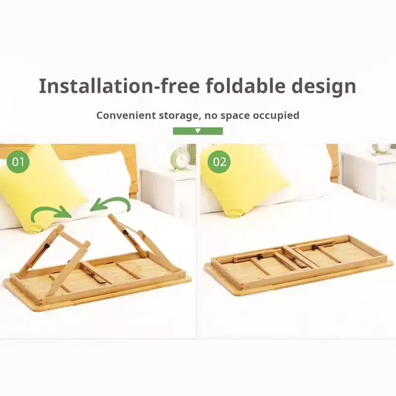 Bed Laptop Desk, Lap Desk with Legs, LaptoptischAdjustable Portable Bamboo Laptop Table Eating Eating Betttisch 17-23cm
