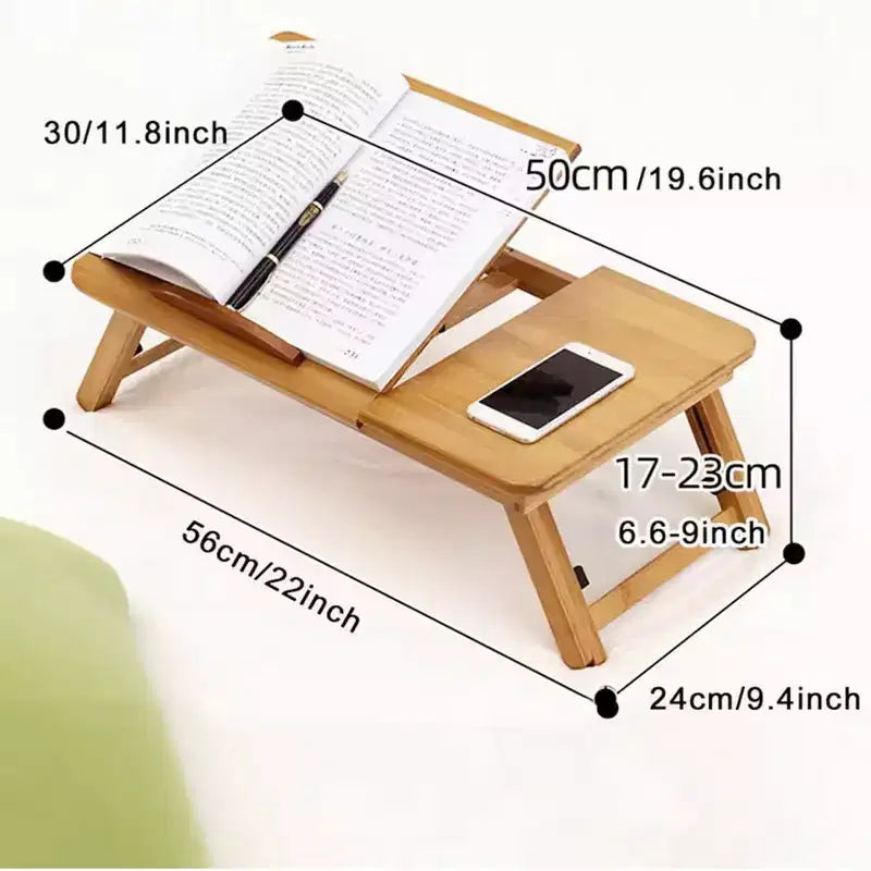 Bed Laptop Desk, Lap Desk with Legs, LaptoptischAdjustable Portable Bamboo Laptop Table Eating Eating Betttisch 17-23cm