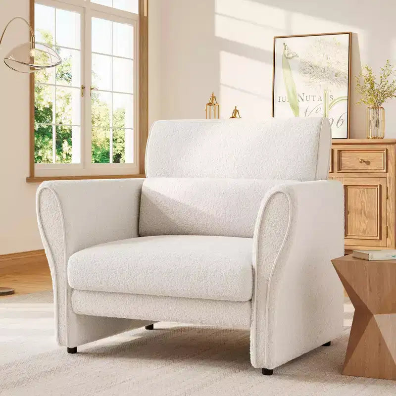 COZONY Modern Sofa Couch for Living Room  Upholstered Sofa with High Backrest, Removable Lumbar Pillows, Easy Assembly
