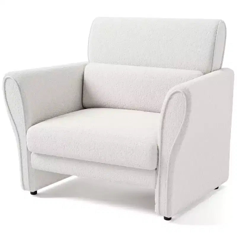COZONY Modern Sofa Couch for Living Room  Upholstered Sofa with High Backrest, Removable Lumbar Pillows, Easy Assembly