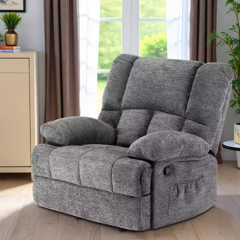 MAYEERTY Limestone Oversized Rocking Recliner Chair For Adults Living Room