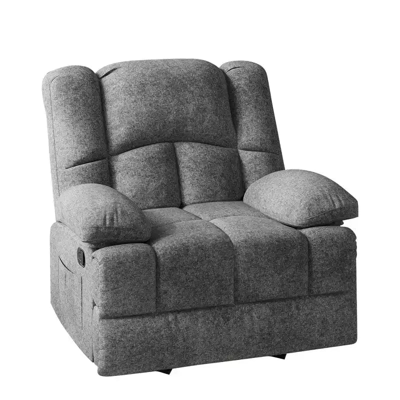 MAYEERTY Limestone Oversized Rocking Recliner Chair For Adults Living Room