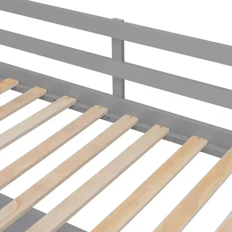Twin/Full Loft Bed with Desk, LED Light Strip & Two Chest of Drawers - ModernLuxe