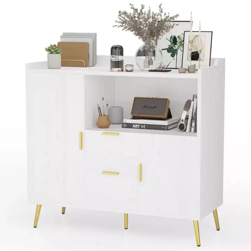 Buffet Sideboard, Modern Storage Cabinet, Accent Cabinet with Drawers and Doors, Console Table with Doors and Shelves