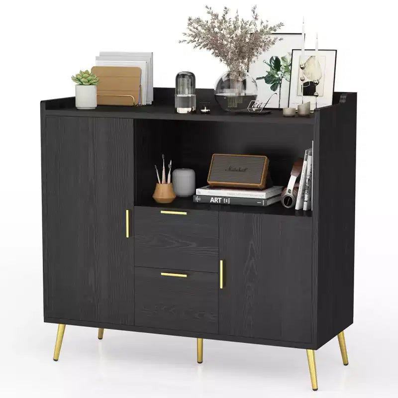 Buffet Sideboard, Modern Storage Cabinet, Accent Cabinet with Drawers and Doors, Console Table with Doors and Shelves