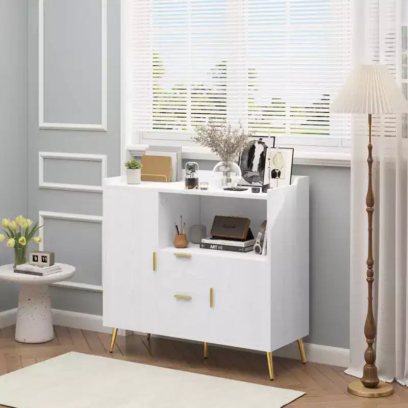 Buffet Sideboard, Modern Storage Cabinet, Accent Cabinet with Drawers and Doors, Console Table with Doors and Shelves