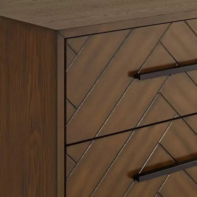 55 Downing Street Murph 31 1/2 Wide Charcoal and Wood 3-Drawer Dresser