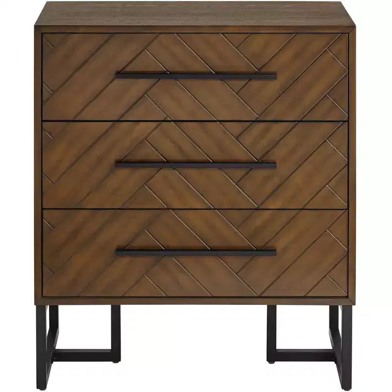 55 Downing Street Murph 31 1/2 Wide Charcoal and Wood 3-Drawer Dresser