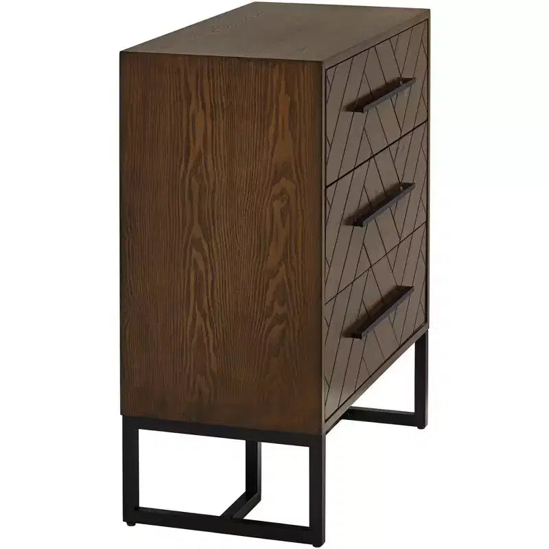 55 Downing Street Murph 31 1/2 Wide Charcoal and Wood 3-Drawer Dresser
