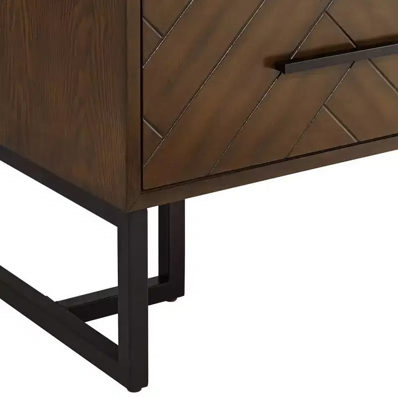 55 Downing Street Murph 31 1/2 Wide Charcoal and Wood 3-Drawer Dresser