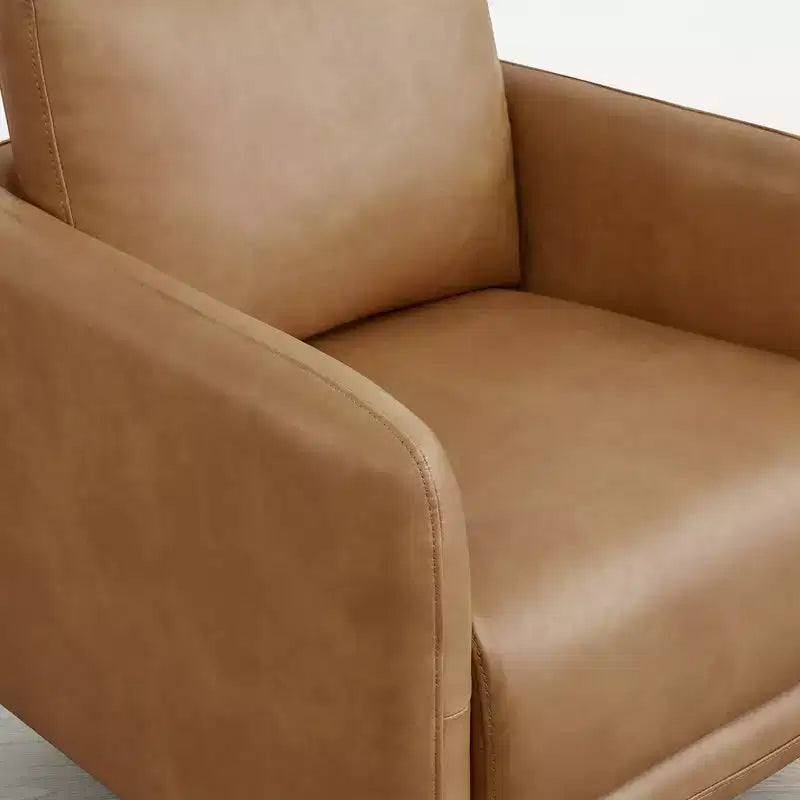 Spruce&Spring Modern Swivel Accent Chair Arm Chair with Loose Back Cushion