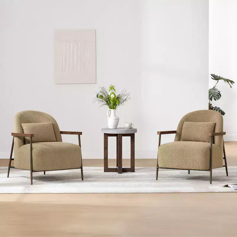 Spruce&Spring Modern Swivel Accent Chair Arm Chair with Loose Back Cushion