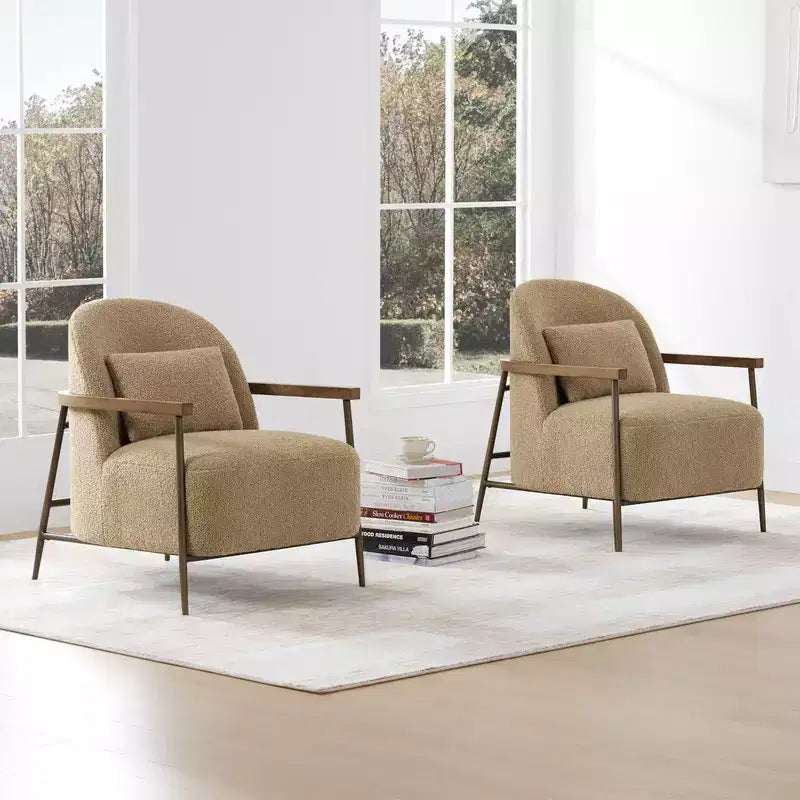 Spruce&Spring Modern Swivel Accent Chair Arm Chair with Loose Back Cushion