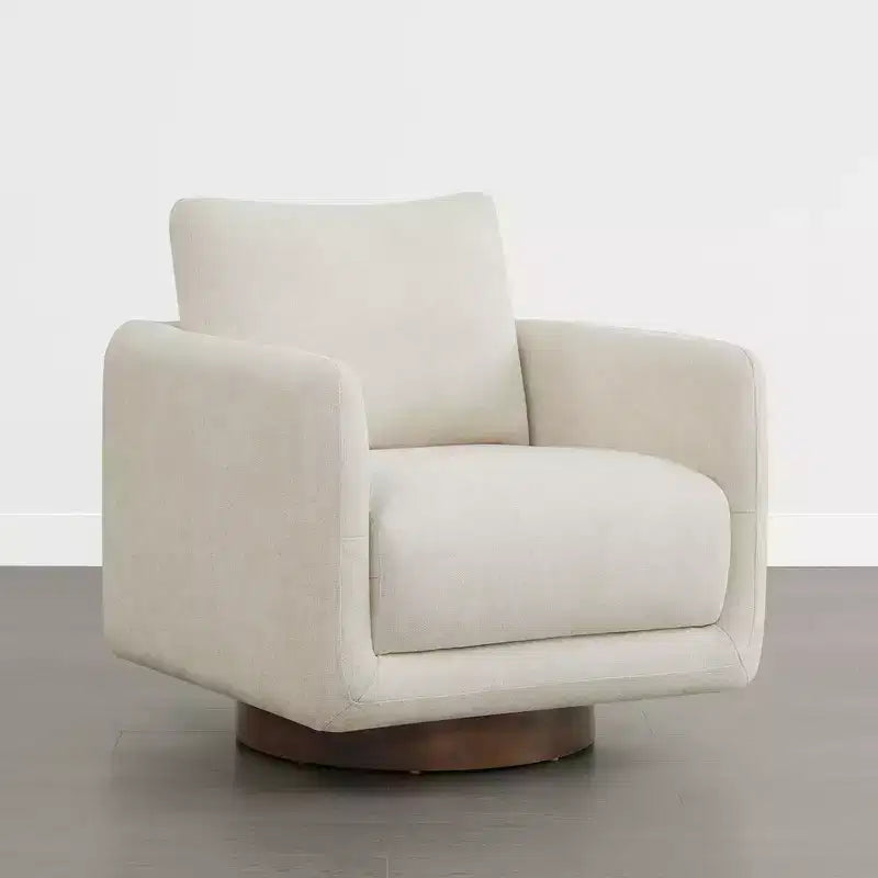 Spruce&Spring Modern Swivel Accent Chair Arm Chair with Loose Back Cushion