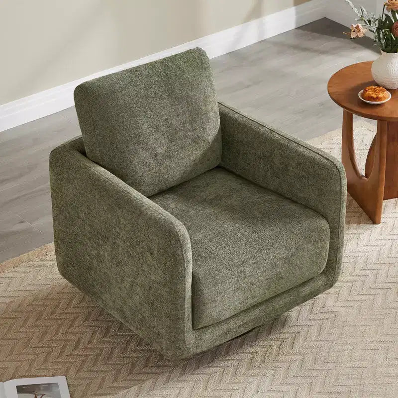 Spruce&Spring Modern Swivel Accent Chair Arm Chair with Loose Back Cushion