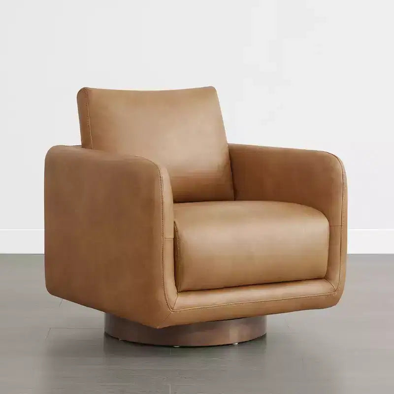 Spruce&Spring Modern Swivel Accent Chair Arm Chair with Loose Back Cushion