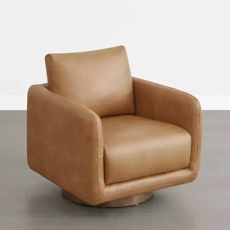 Spruce&Spring Modern Swivel Accent Chair Arm Chair with Loose Back Cushion