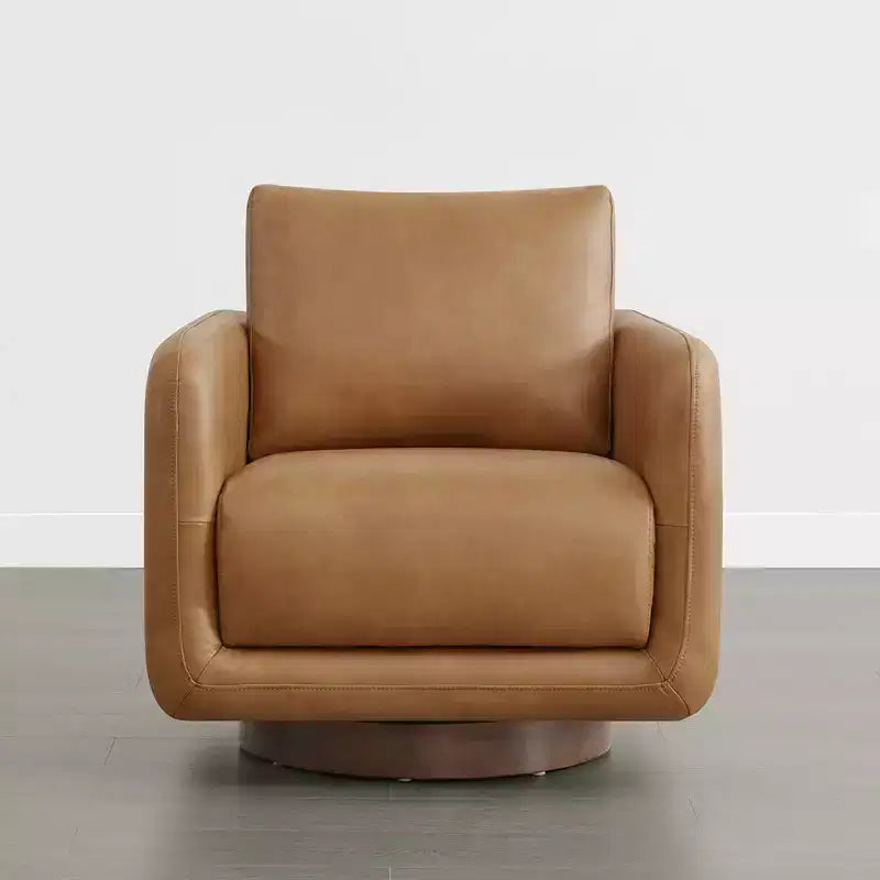 Spruce&Spring Modern Swivel Accent Chair Arm Chair with Loose Back Cushion