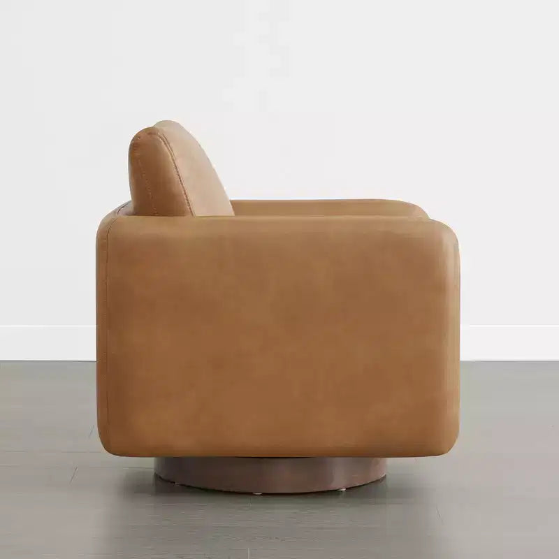 Spruce&Spring Modern Swivel Accent Chair Arm Chair with Loose Back Cushion
