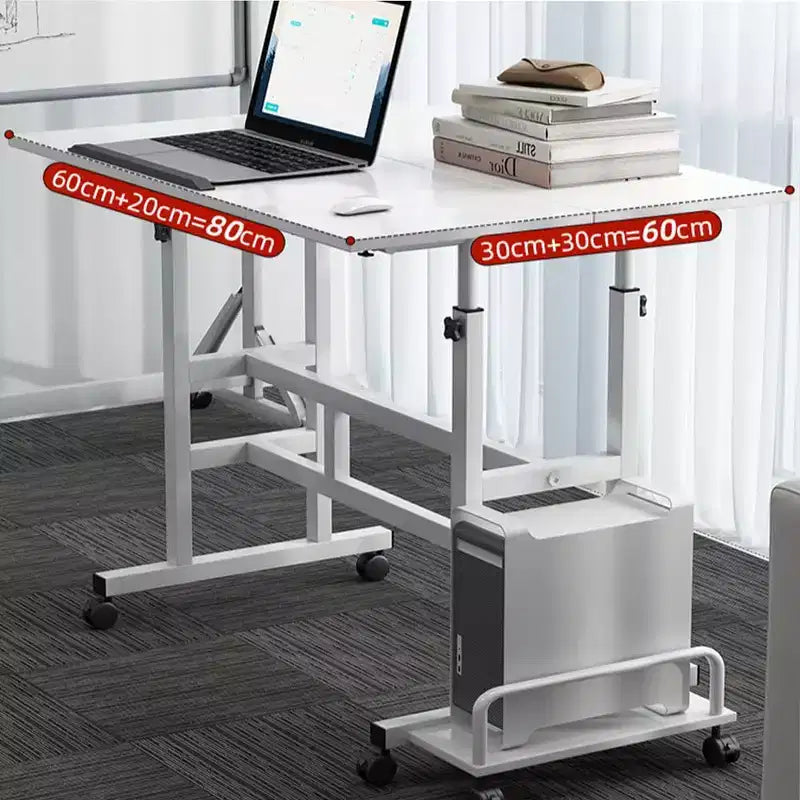 Small Standing Desk with Wheels, Mobile Stand Up Desk, Portable Standing Table on Wheels for Walking Pad, Rolling Computer Desk Adjustable Height