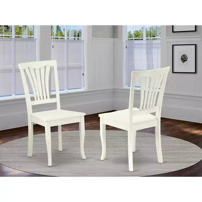 HomeStock Retro Relaxation Dining Chair Wood Seat - Set of 2, 22 x 18 x 36