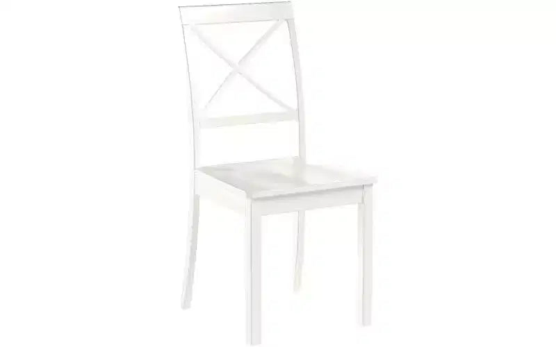 HomeStock Dining Room Cross Back Solid Wood Seat Chairs, Set of 2