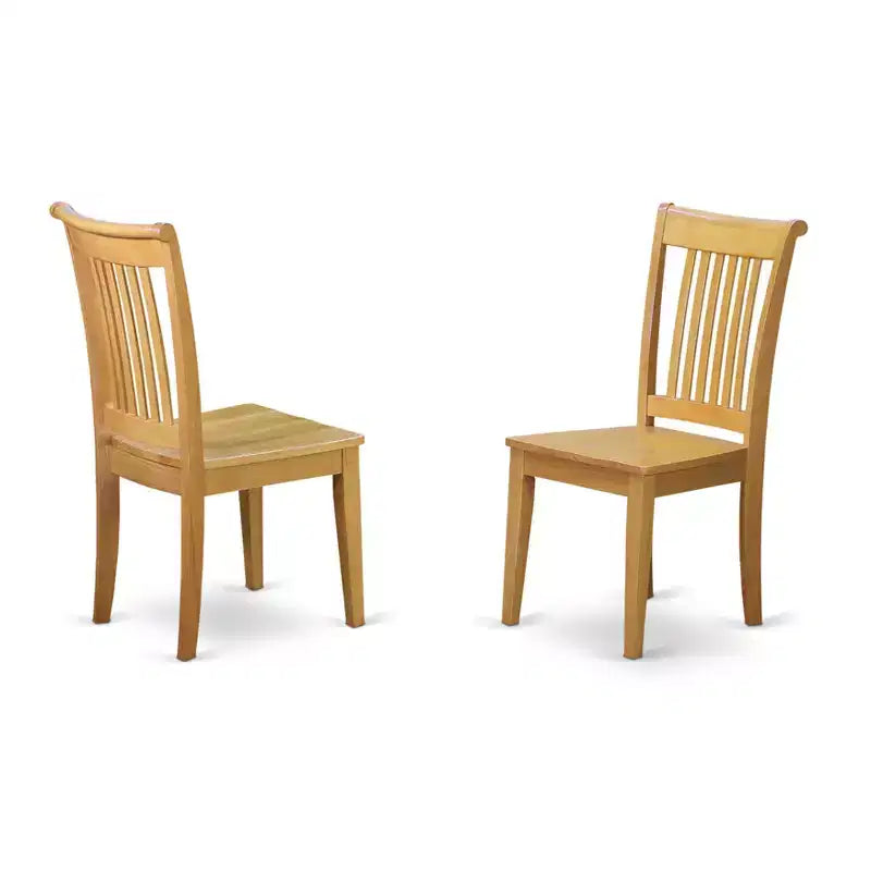 HomeStock Naturally Nice Slat Back Dining Room Chair - Wood Seat