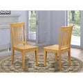 HomeStock Naturally Nice Slat Back Dining Room Chair - Wood Seat