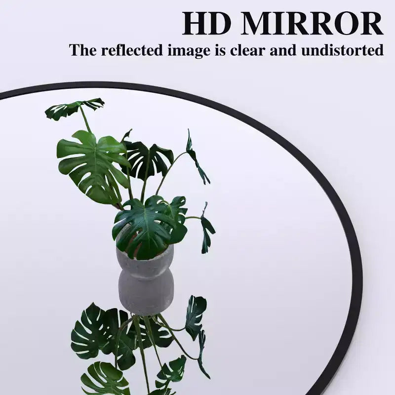 7132 Aluminium Arch Full Length Mirror, Living Room Mirror with Aluminum Frame, Large Standing Mirrors for Home Black