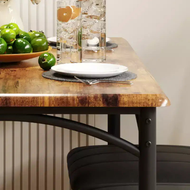 4-Piece Kitchen Dining Set with Table, Bench & 2 Chairs, Modern Space-Saving Dinette Set