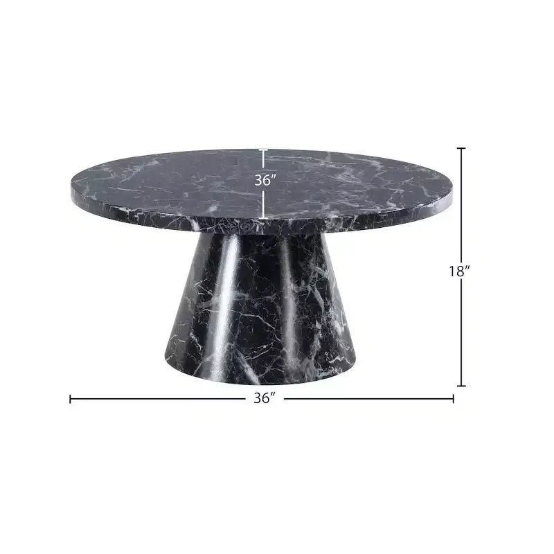 Meridian Furniture,Omni Black Faux Marble Coffee Table