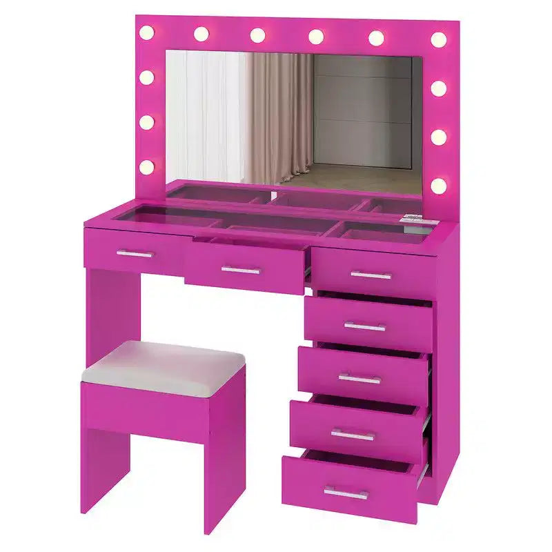 Pink Vanity Desk Set