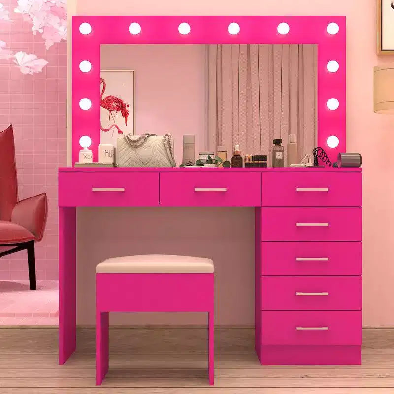 Pink Vanity Desk Set
