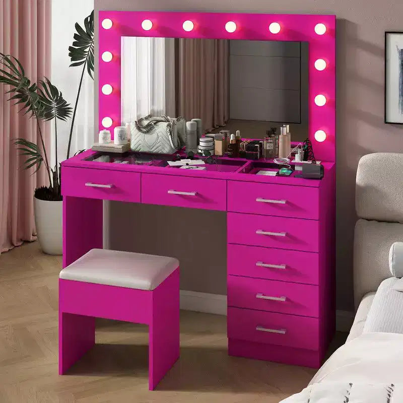 Pink Vanity Desk Set